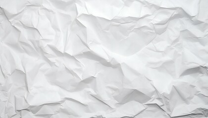 Obraz premium White Blank Crumpled and Creased Paper Poster Texture Background. Generative ai