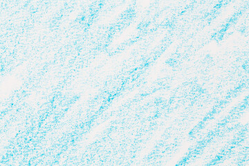 Wax crayon hand drawing blue background