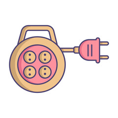 Socket electric power plug icon vector on trendy design