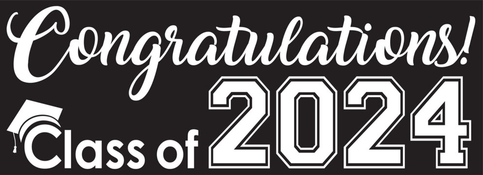 Congratulations Class of 2024 Banner Back Background
