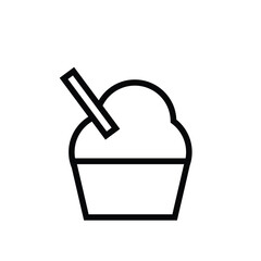 ice cream cup icon vector illustration eps 