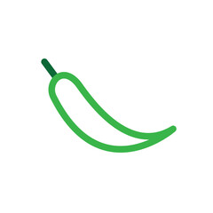 outline green chilli icon vector illustration eps