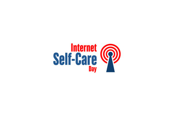 internet self care day background template Holiday concept