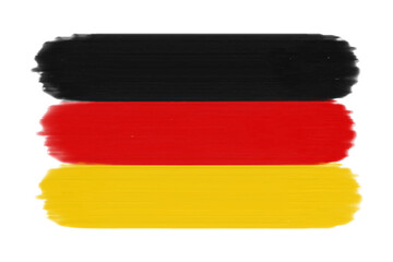 Germany colorful brush strokes painted flag. vector illustration