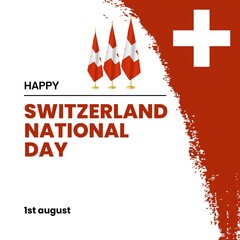Premium Vector | Swiss national day switzerland independence day
