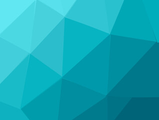 Obraz premium Abstract polygonal mosaic background illustration. Triangles texture. Turquoise gradient background