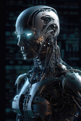 Advanced Human Cyborg: Futuristic Innovation in Artificial Intelligence Generative AI