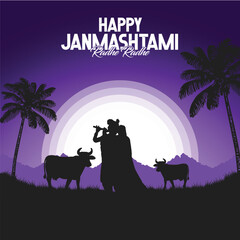 Radha Krishna Janmashtami Social media post