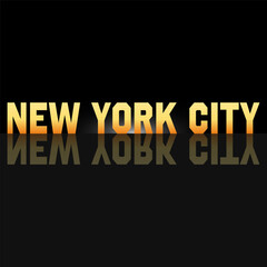 Phrase New York City. Typographic print poster. T shirt hand lettered design. Lettering design. Vector