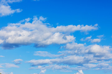 Naklejka na ściany i meble Beautiful view of blue sky with white clouds.
