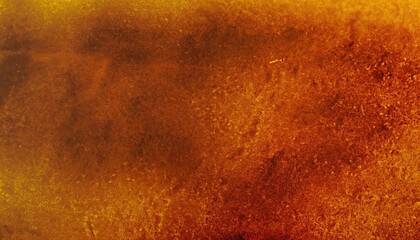 Fototapeta na wymiar Yellow burnt orange red fiery golden brown black abstract background for design. Color gradient, ombre. Rough, grain, noise. Colorful bright spots.