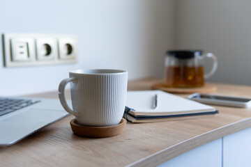 cup of coffee close up on the table