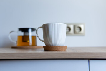 cup of coffee on a table