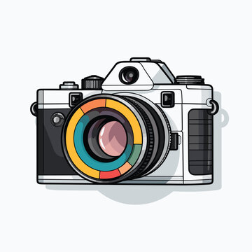 photocamera vector flat minimalistic isolated illustration