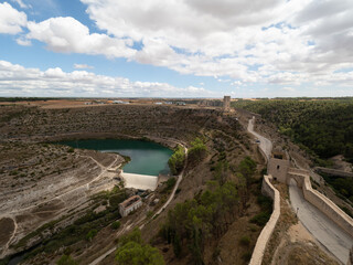 Vistas desde la terraza superior del Parador de Alarcón, Hoz de Alarcón, Alarcón, Cuenca,...