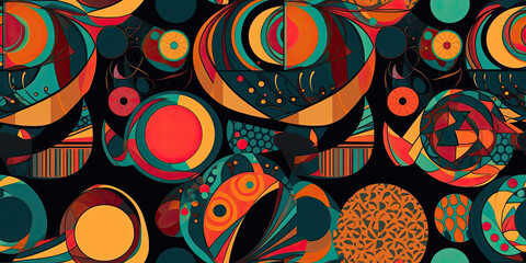 Fototapeta premium A colorful background with shapes and colors - Generative AI