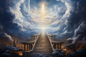 Fototapeta premium the Gates of Paradise, Divine Encounter, and an Icon of Christian Belief