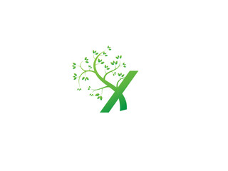 Letter  Design Logo with Creative Tree Branch. Letter Tree Icon Logo. Tree letter  Royalty Free Vector Image.
