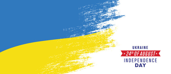 Ukraine happy independence day greeting card, banner vector illustration