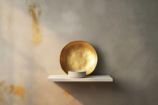 Golden Smudges: Dual Plate Display, Generative AI
