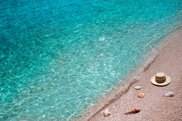 Obraz premium Adriatic sea coast with blue water in Montenegro