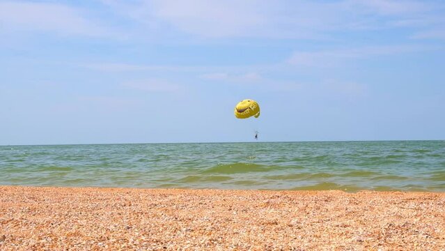 Parasailing is a popular pastime in many resorts around the world. The active form of relaxation.