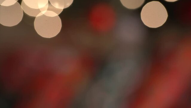Christmas Time Bokeh Background. Christmas Tree Deep Focus.