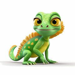 Fototapeta premium Chameleon 3D Render