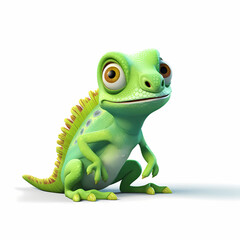 Fototapeta premium Chameleon 3D Render