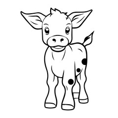 Naklejka premium calf outline illustration