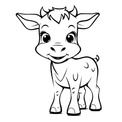 calf outline illustration