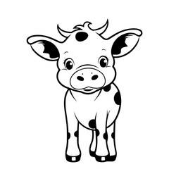 Obraz premium calf outline illustration