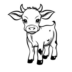 calf outline illustration