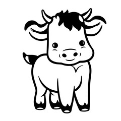 calf outline illustration