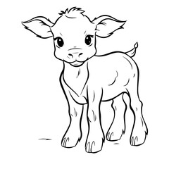 calf outline illustration