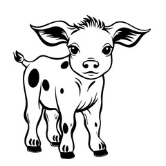 calf outline illustration