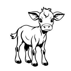 calf outline illustration