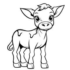 calf outline illustration