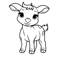 calf outline illustration