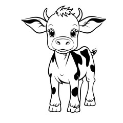 calf outline illustration