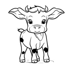 calf outline illustration