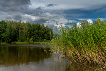 clouds over the lake