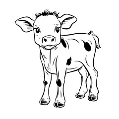 calf outline illustration