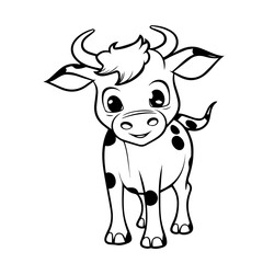 calf outline illustration