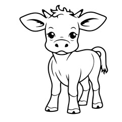 Fototapeta premium calf outline illustration