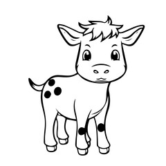 calf outline illustration