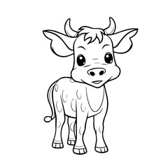 calf outline illustration