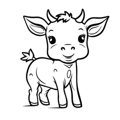 calf outline illustration