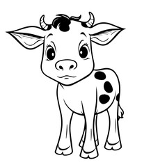 calf outline illustration