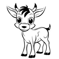 calf outline illustration